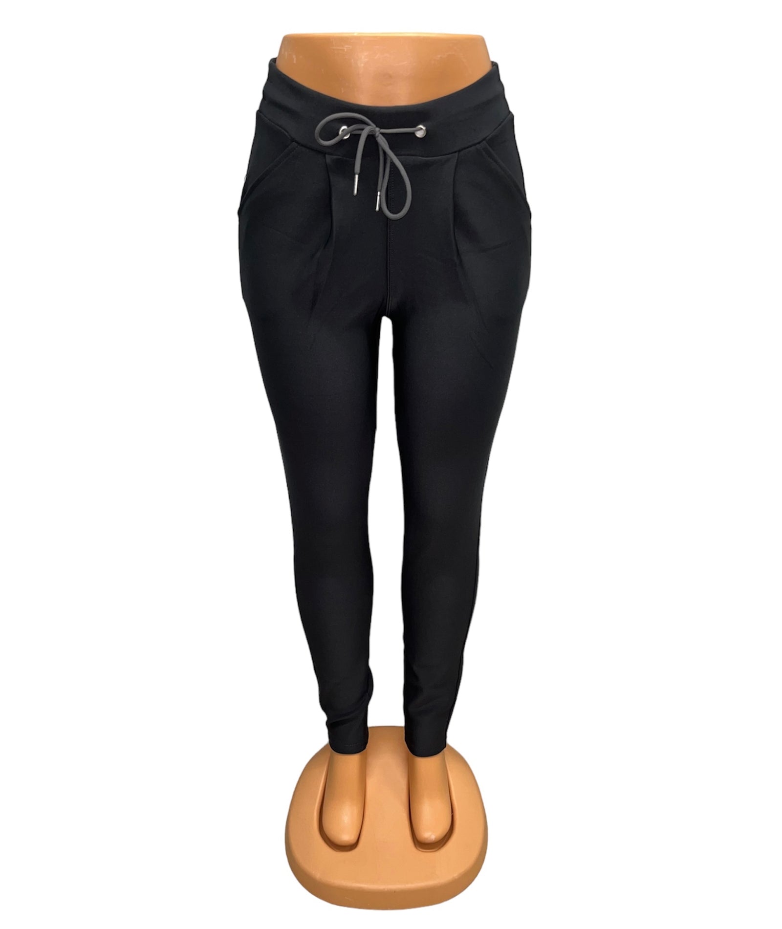 -COMFORTBROEK DONKERGRIJS MET VETERS