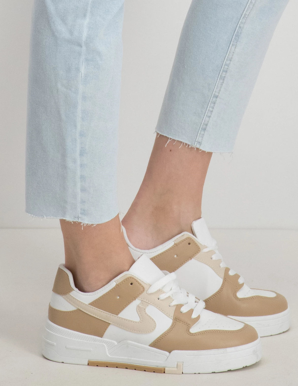 Beige sneakers sales