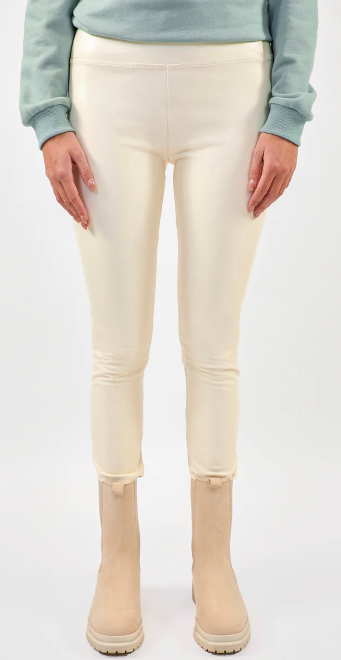 -LEREN LEGGING DAMES