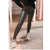 -LEREN LEGGING GRIJS